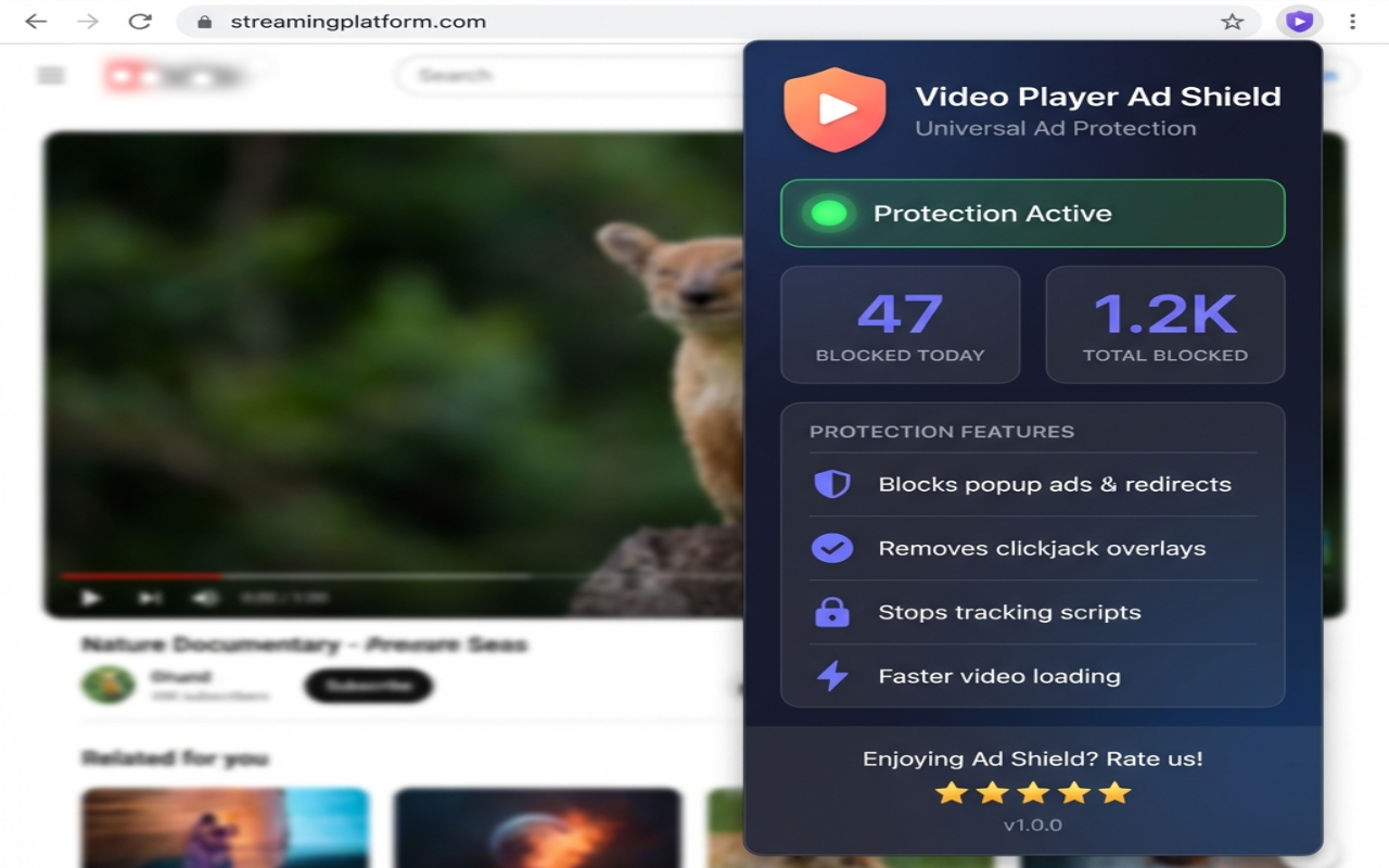 Video Ad Shield Preview